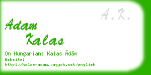 adam kalas business card